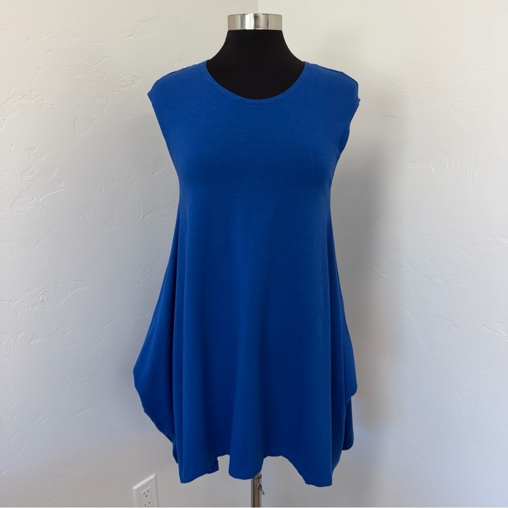 bryn Walker Royal Blue Sleeveless Asymmetrical Mini Dress Size XS